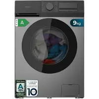 Cecotec Frontlader-Waschmaschine 9 kg Bolero DressCode 9450 Inverter Steel, 1400 U/min, 16 Programme, -10%, Inverter-Plus-Motor