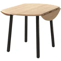 STILVORA Küchentisch 100x100 cm rund für 2–4 Personen, Esstisch mit beidseitig klappbarer Tischplatte & platzsparendem Design, Esszimmertisch für kleine Räume, Eichenoptik