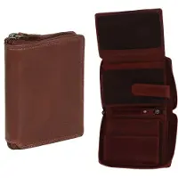 Mustang Udine Wallet Universal Leder Premium Wallet Hardable Card Leder Braun 06.102101