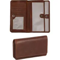 Mustang Como Wallet Top Eröffnung Universal Premium Leder -Portfolio -Karten Braunes Leder 06.103601