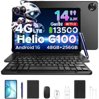 Doogee Tab E3 Max VIP Tablet Android 16, 14 Zoll 2,2K, 48GB(8+40)+256GB, 13500mAh/18W,4G LTE,Widevine L1, inkl. Tastatur, Maus, Hülle, Stift