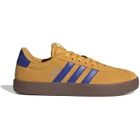 Adidas Sneaker SPORTSWEAR "VL COURT 3.0", Damen, Gr. 42, gelb (preloved gelb, dual indigo, silber metallic), Leder, Synthetik, Schuhe Sneaker, inspiriert vom Design des samba