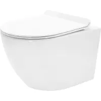 REA Wandhängendes Carlo Mini Rimless Duroplast/Flat/Zm White
