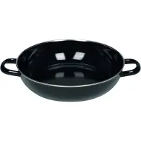 Riess 0077-022, Rund, Allzweckpfanne, Schwarz, Emaille, Keramik, Gas, Induktion, Emaille