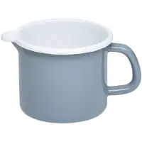 Riess Emaille Schnabeltopf Ø 12 cm 1 l Pure Grey hellgrau