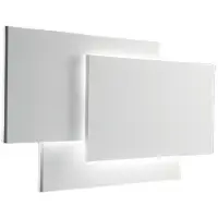 Perenz 36W 2880LM 3000K LED-Wandleuchte, Serie 6750, Weißes Aluminium, Modernes und geometrisches Design für die Innenbeleuchtung -