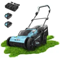 Cecotec Rasenmäher mit Akku, kabellos, Modell Terrenator E7 Liberty Z Plus. Mit bürstenlosem Motor, funktioniert mit 2 x 21 V 4-Ah-Akkus