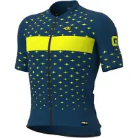 ALÉ Kurzarm Fahrradtrikot - STARS - Gelb/Blau L