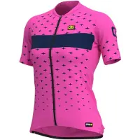 ALÉ Prr Stars Kurzarm-radtrikot Blau,Rosa S Frau Blau,Rosa S