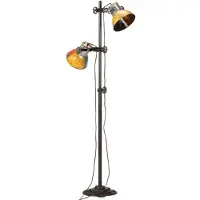vidaXL Stehlampe mit 2 Lampenschirmen Mehrfarbig E27
