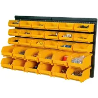 vidaXL 32-tlg. Sichtlagerboxen-Set Gelb und Schwarz
