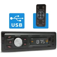 HomeShopXL MNC "Stream" 1 DIN Autoradio - FM, USB, AUX und microSD, Kompakt mit Farbdisplay [39709]