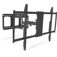 HomeShopXL Neigbare und schwenkbare TV-Wandhalterung – Für Fernseher von 50 bis 120 Zoll – Max. VESA 900 x 600 mm – Max. 80 kg – Schwarze, robuste Halterung – Inklusive Wasserwaage und Kabelmanagement [39690]