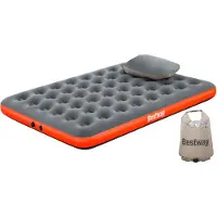 Bestway Doppelluftbett Roll & Relax mit Kissenpumpe 203 x 152 x 22 cm