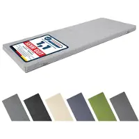 Garronda Bankauflage 100x40 cm ca. 4 cm dick Sitzkissen Outdoor für Gartenbank und Hollywoodschaukel Polster Auflage für Sitzbank wasserabweisend UV-beständig mit Bändern GD-0220 Hellgrau