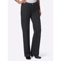 Inspirationen Bequeme Jeans , Damen, Gr. 50, Normalgrößen, schwarz, 82% Baumwolle, 16% Polyester, 2% Elasthan, unifarben, lang, Jeans Bequeme Jeans