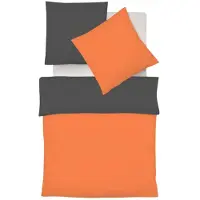 Fleuresse Halbleinen Wendebettwäsche Provence W Verviers 200x200 cm + 2x 80x80 cm grau-schiefer