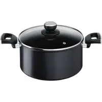 Tefal G2554672, 5,2 l, Rund, Schwarz, Aluminium, Titan, Schwarz