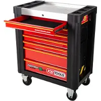 Ks Tools PERFORMANCEplus e10 SCHWARZ/ROT Werkstattwagen mit 7 Schubladen - 873.0007