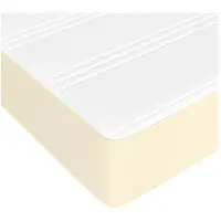 vidaXL Taschenfederkernmatratze Mittel Creme 120x200x20 cm Kunstleder