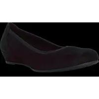 Gabor Pumps , Damen, Gr. 38,5, Textil, schwarz, Ziegenveloursleder, Schuhe Pumps, Keilabsatz, Businesschuh, komfortabler Elastikeinfass, Weite G (weit)