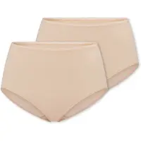 Schiesser Slip "Slip 2er Pack", Damen, Gr. S, beige (beige (sand)), Obermaterial: 95% Baumwolle CO. 5% Elasthan EL., Unterhosen Slip