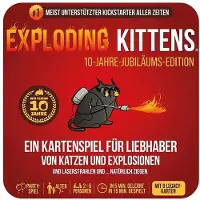 Asmodee Exploding Kittens 10-Jahre-Jubiläums-Edition (Tin Edition) DE