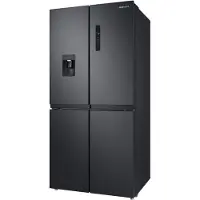 Samsung RF48A401EB4, Freistehend, French door, Anthrazit, An Tür, Gehärtetes Glas, SN-T