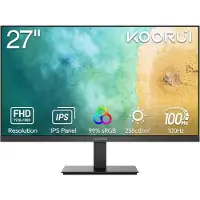 Koorui E2711F, 68,6 cm (27"), 1920 x 1080 Pixel, Full HD, 6 ms, Schwarz