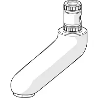 Hansa Auslauf Ausladung 86mm, chrom