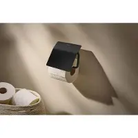 Hansgrohe AddStoris S Papierrollenhalter mit Deckel, 41783670, Farbe: Mattschwarz