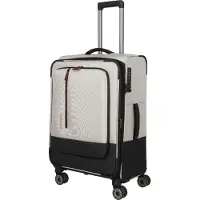 Travelite Weichgepäck-Trolley "CROSSLITE Reisekoffer Weichgepäck", Gr. B/H/T: 43cm x 66cm x 28cm 61 l, braun, Polyester, Koffer Weichgepäck-Trolley, Koffer, mit TSA-Schloss, wasserabweisendes Material
