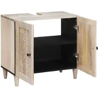 vidaXL Badezimmerschrank Wandmontiert mit Tür Weiß 62 x 33 x 58 cm