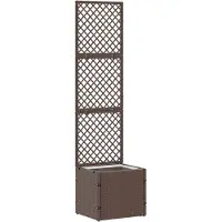 vidaXL Garten-Spalier-Pflanzer Braun 35 x 30 x 135 cm Metall