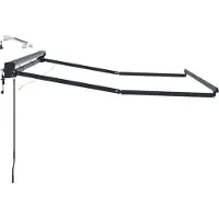 vidaXL Elektrische Markisenrahmen mit LEDs Anthrazit 3,5 x 2,5 m