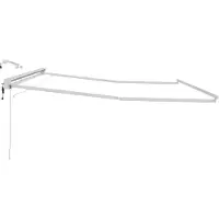 vidaXL Elektrische Markisenrahmen mit LEDs Weiß 4,5 3 m Aluminium