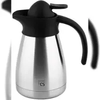 CS Kochsysteme Isolierflasche CS KOCH-SYSTEME "COTTBUS, 0,5 l, doppelwandiger Edelstahl rostfrei", silber (silberfarben), H:19cm, Edelstahl, Kunststoff, Trinkflaschen, Isolierflasche, auslaufsicher