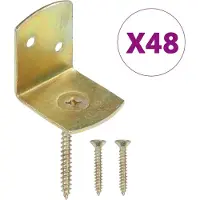 The Living Store Flechtzaunhalter 48 Stk. L-Form Verzinktes Metall