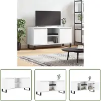 The Living Store TV-Schrank Weiß 104x35x50 cm Holzwerkstoff