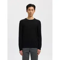 Selected Rundhalspullover "SLHTRAY LS KNIT MERINO CREW NECK NOOS" Wolle, regular fit