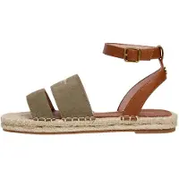 Pepe Jeans für Damen. PLS900010 Auri Street Ledersandalen khaki grün (36), Braun, Wohnung, Schnalle, Lässig