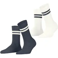 Esprit Tennissocken "Tennis Stripe", Damen, Gr. 39-42, bunt (navy melange), Baumwollmischung, gestreift, normal, Socken Tennissocken, mit Kontraststreifen, sportliches Design, perfekte Passform