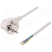 Plastrol Anschlusskabel 10m mit Winkelstecker Uni-Schuko 250V 16A 3x1 mm2 OMY PP-50 Weiß W-97754