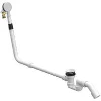 Bette BetteMono Flow Pop-up Ab- und Überlaufgarnitur mit Zulauf, Ø 52mm, emailliert, B641-001, Farbe: Pergamon