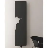 Casa Padrino Luxus Wandheizung Stier Schwarz H. 179 cm - Luxus Wandheizungen
