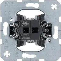Hager Serientaster, 2-fach, gemeinsame Eingangsklemme, Unterputz, 10A, Packung mit 10 Stk.
