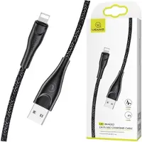 Usams Geflochtenes Kabel U41 Lightning 3M 2A Schwarz/Schwarz Sj397Usb01 (Us-Sj397) Schnellladung