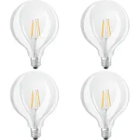 Osram RF Globe 40 4 W/827 E27 FIL 4PACK LED-Kugel, Sockel E27, 4 Watt, Warmweiß, 2700 K,