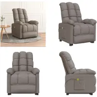 vidaXL Massagesessel Taupe Stoff - Massagesessel - Massage Sessel - Massage TV-Sessel - Massage Fernsehsessel