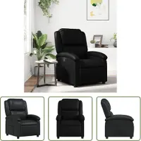 The Living Store Relaxsessel Schwarz Kunstleder
